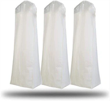 Saco de vestuário de vestido de noiva branco pesado